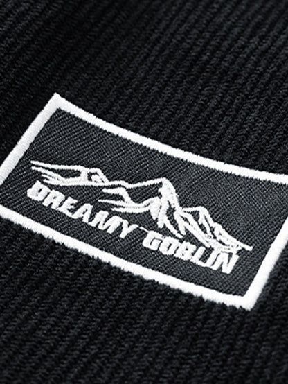 Mountain Embroidery Corduroy Baseball Jacket
