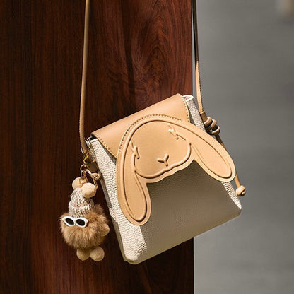 Rabbit Charm Mini Leather Bag
