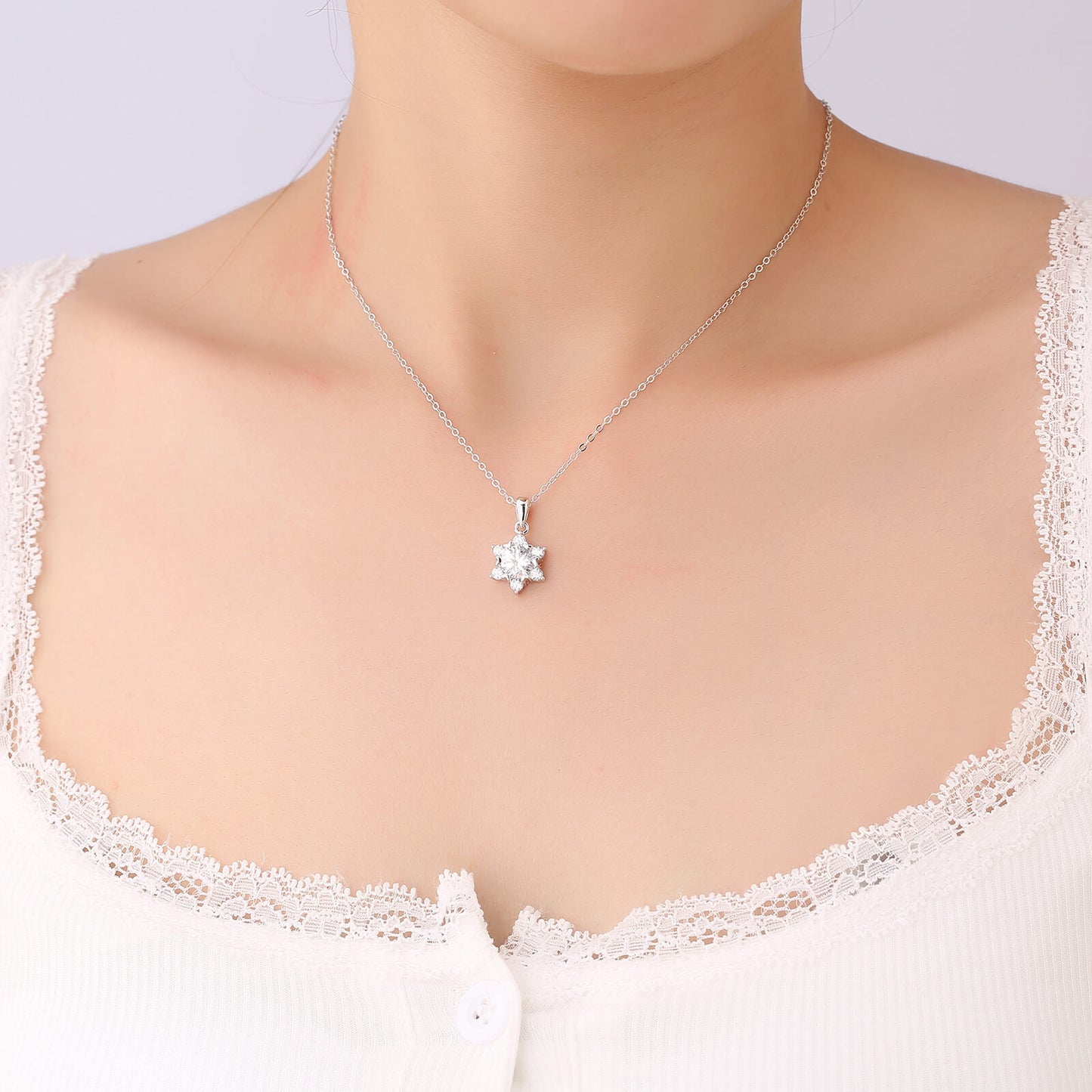 925 Silver Snowflake Necklace
