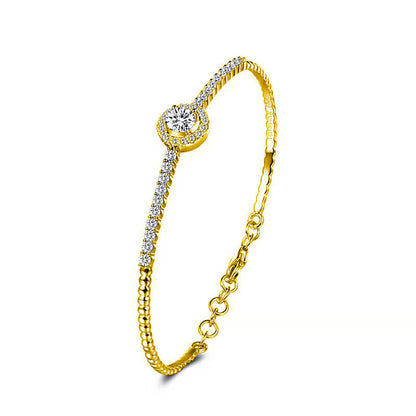 925 Silver Moissanite Bracelet V02