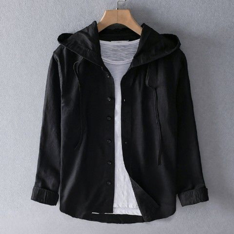 Lumen – Cotton Hooded Shirt