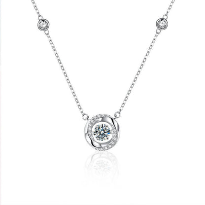 925 Silver Mobius Moissanite Necklace