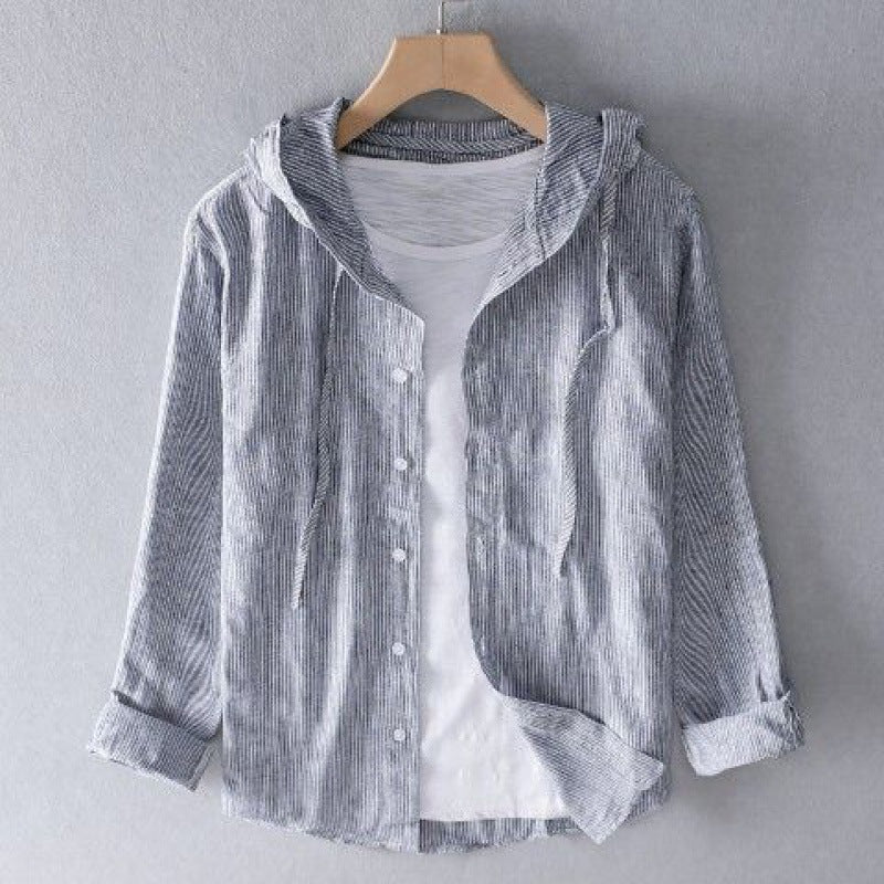 Lumen – Cotton Hooded Shirt