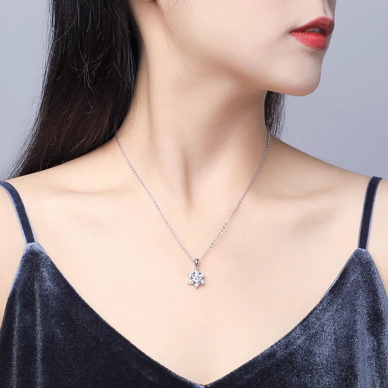 925 Silver Snowflake Necklace