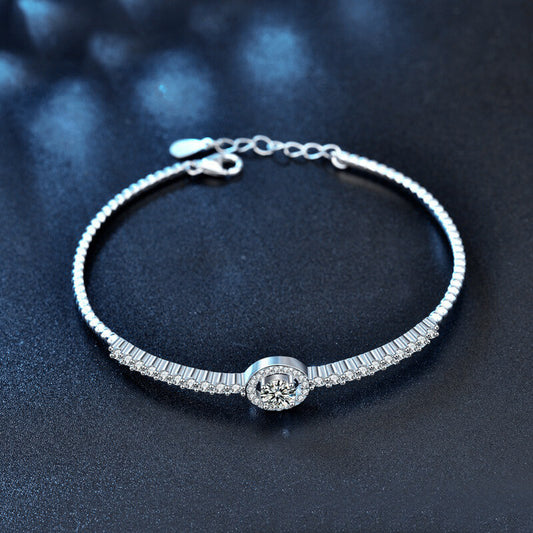 925 Silver Moissanite Bracelet V02