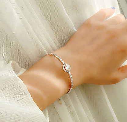925 Silver Moissanite Bracelet V02