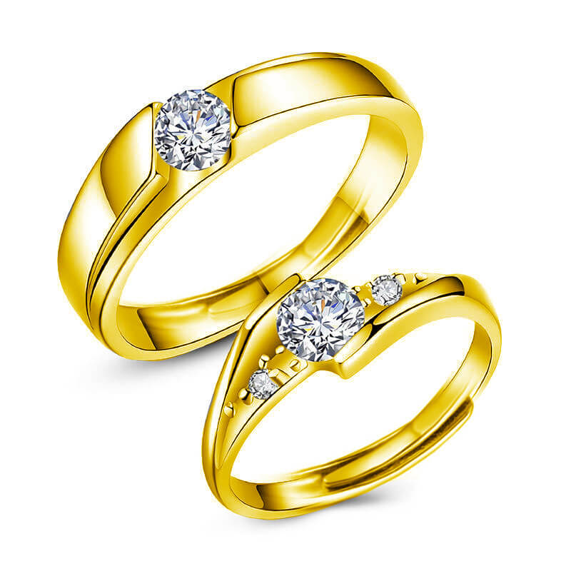925 Silver Couple Band Set