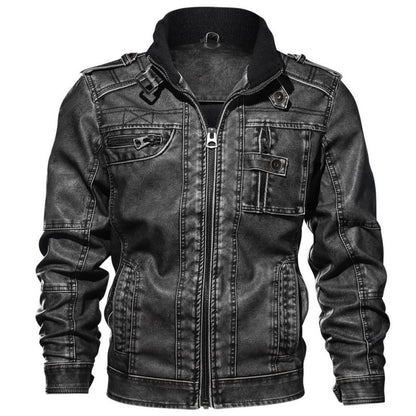 BlackForge™ Apex PU Leather Jacket