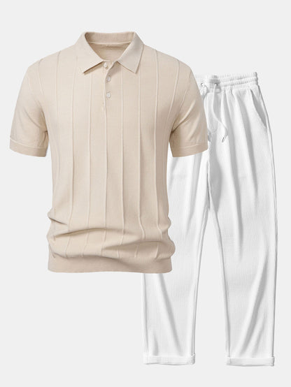 Ethan Stripe Polo & Pants Set