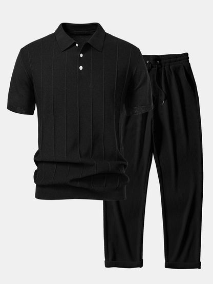 Ethan Stripe Polo & Pants Set