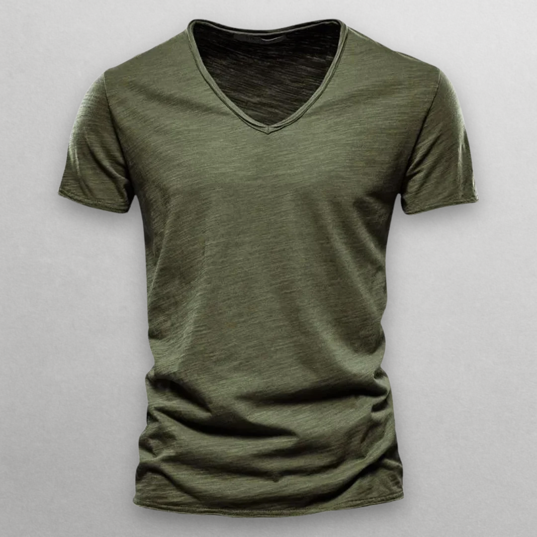Paolo V-neck Cotton T-Shirt