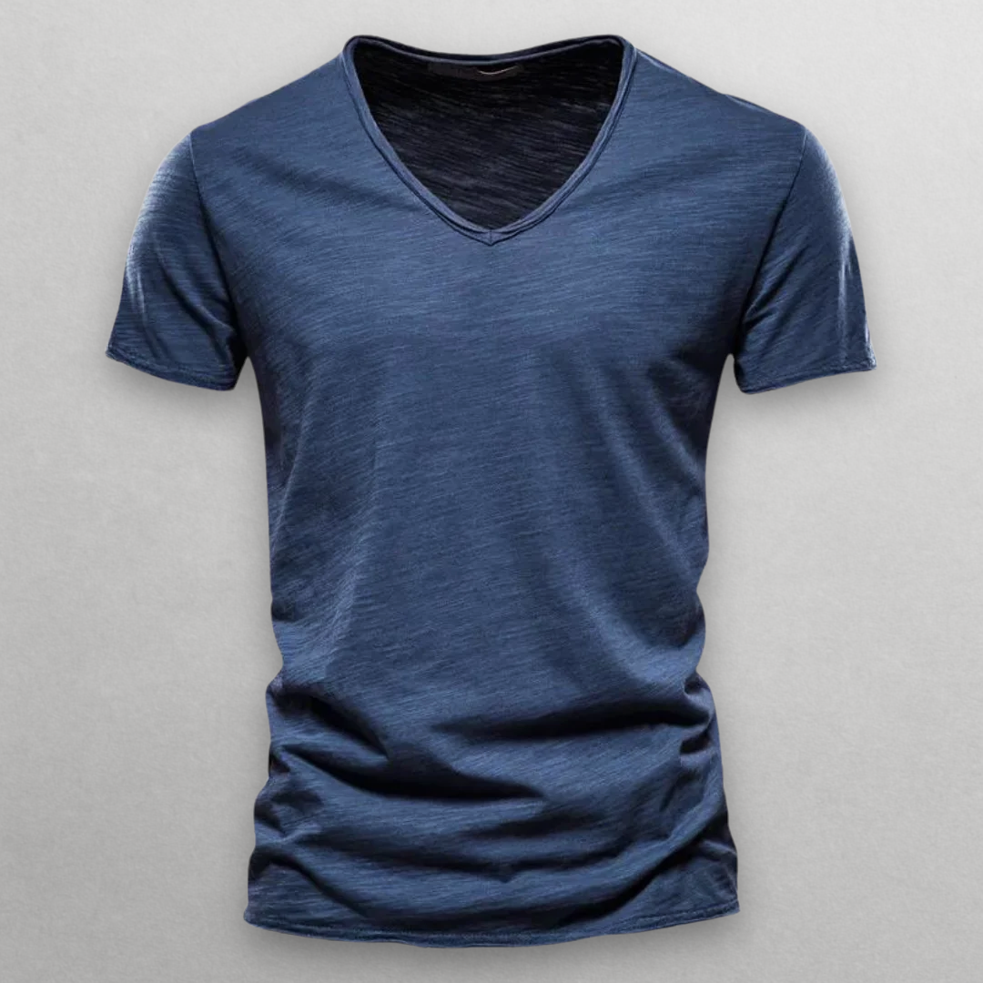Paolo V-neck Cotton T-Shirt