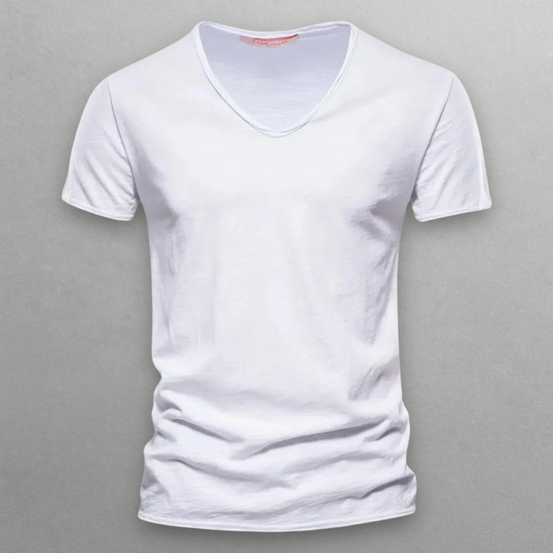 Paolo V-neck Cotton T-Shirt