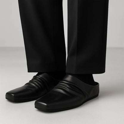 Draped Leather Loafer