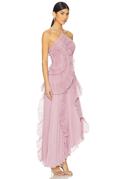 Ethereal Pleated Strappy Dress
