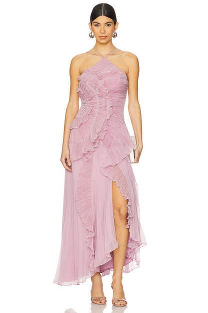 Ethereal Pleated Strappy Dress