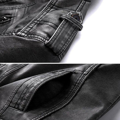 BlackForge™ Apex PU Leather Jacket